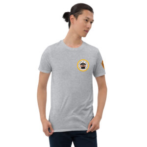 Camiseta gris claro de manga corta. Escudo DDM en la manga izquierda. Envío incluido.
