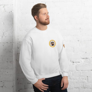Sudadera blanca. Escudo DDM en la manga izquierda. Envío incluido.