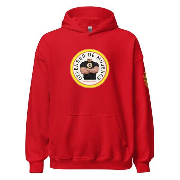 Sudadera roja, con capucha. Escudo DDM en la manga izquierda - Imagen 2