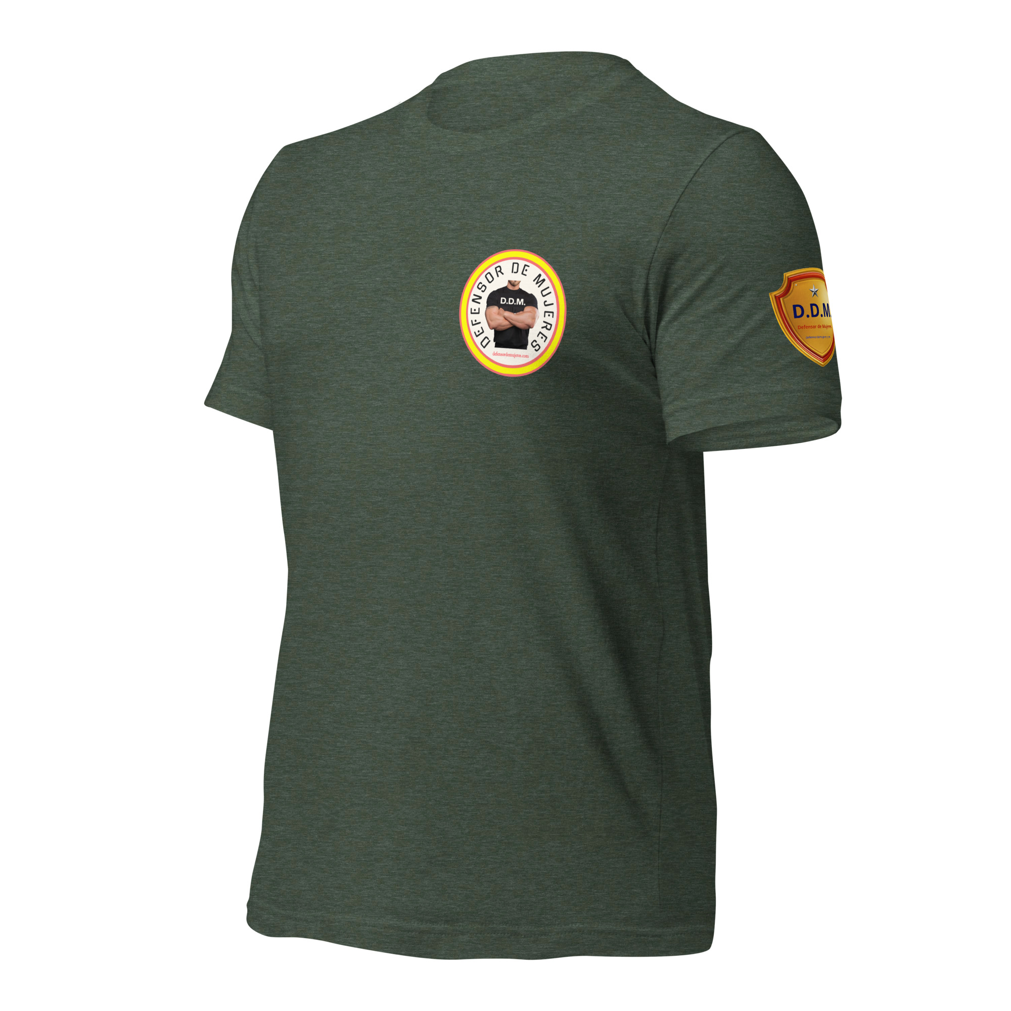 unisex-staple-t-shirt-heather-forest-left-front-6a3161a2e4e4a-1.jpg